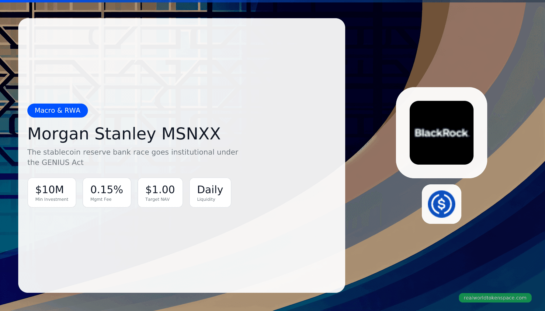 Morgan Stanley MSNXX: La carrera por las reservas de stablecoins se vuelve institucional