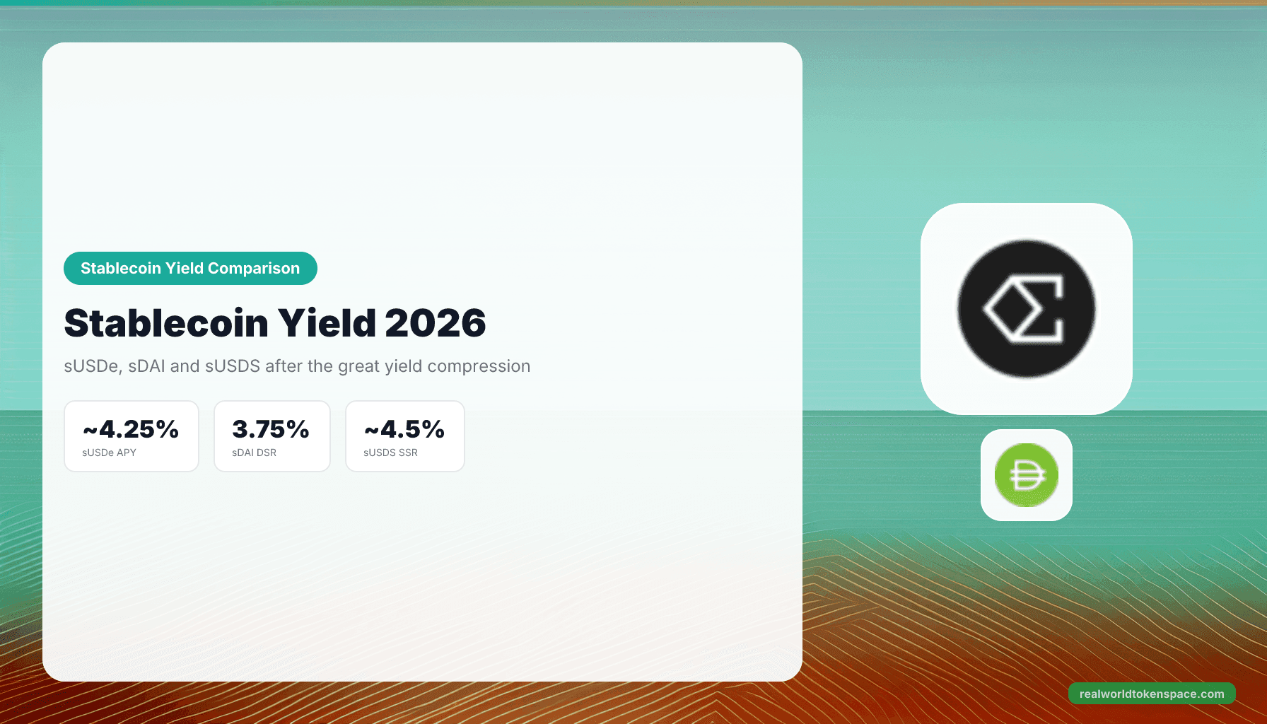 Stablecoin Yield Comparison 2026: sUSDe vs sDAI vs sUSDS After Compression