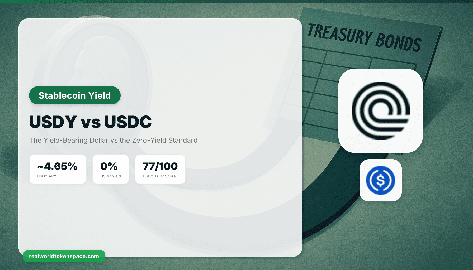 USDY vs USDC: เปรียบเทียบ Yield-Bearing Dollar ปี 2026 | RealWorldTokenSpace