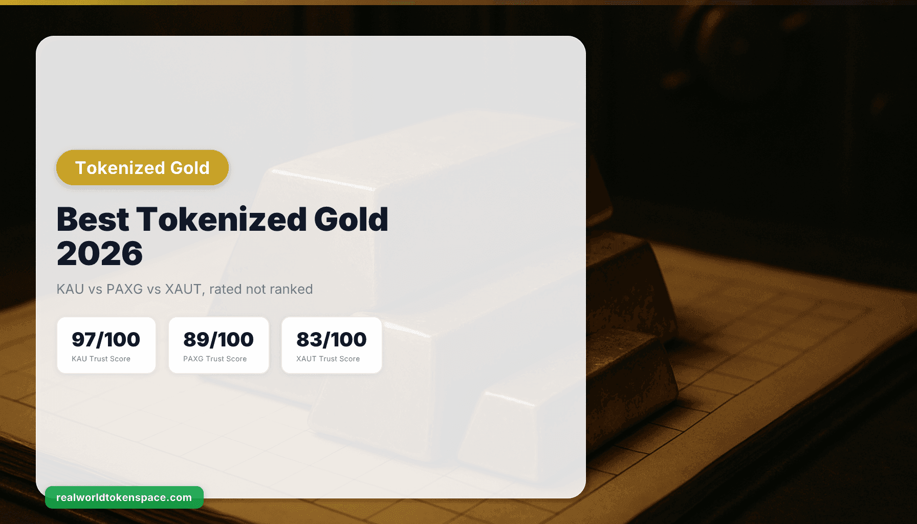 Best Tokenized Gold 2026: KAU vs PAXG vs XAUT Trust Score | RealWorldTokenSpace
