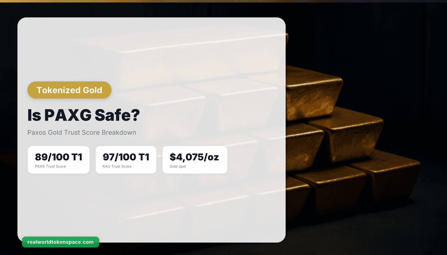 ¿PAXG es Seguro? Desglose del Trust Score de Paxos Gold | RealWorldTokenSpace