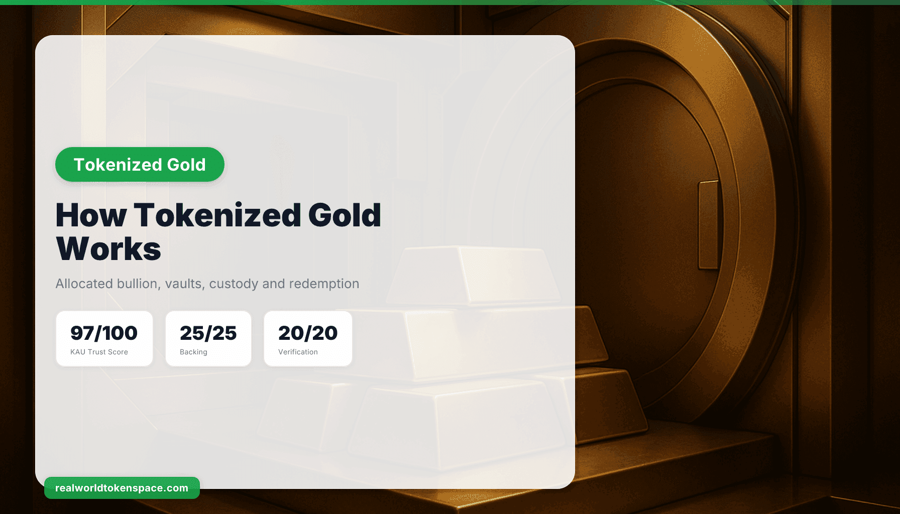 How Tokenized Gold Works: Vault Custody and Redemption Explained