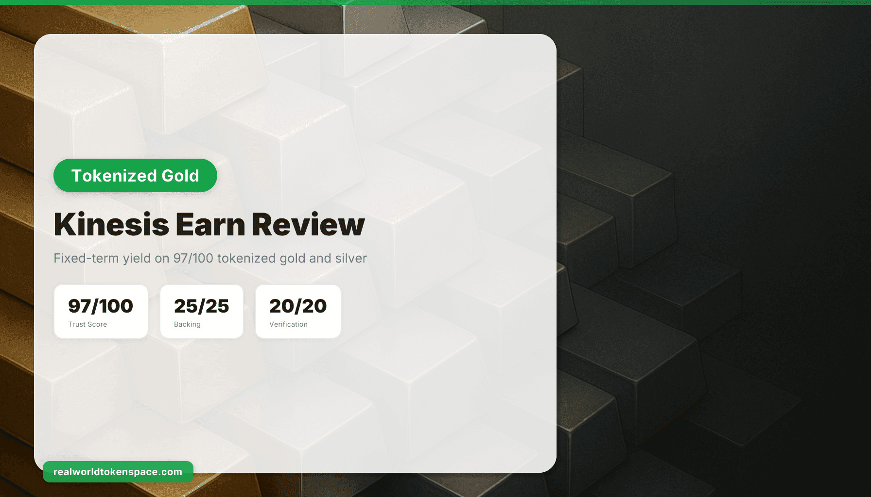 Kinesis Earn Review: Fixed-Term Yield on 97/100 Tokenized Gold and Silver