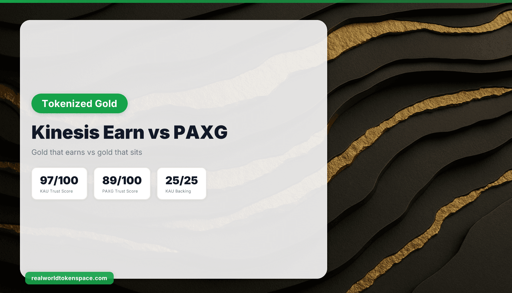 Kinesis Earn vs PAXG: Should Your Gold Earn or Sit?