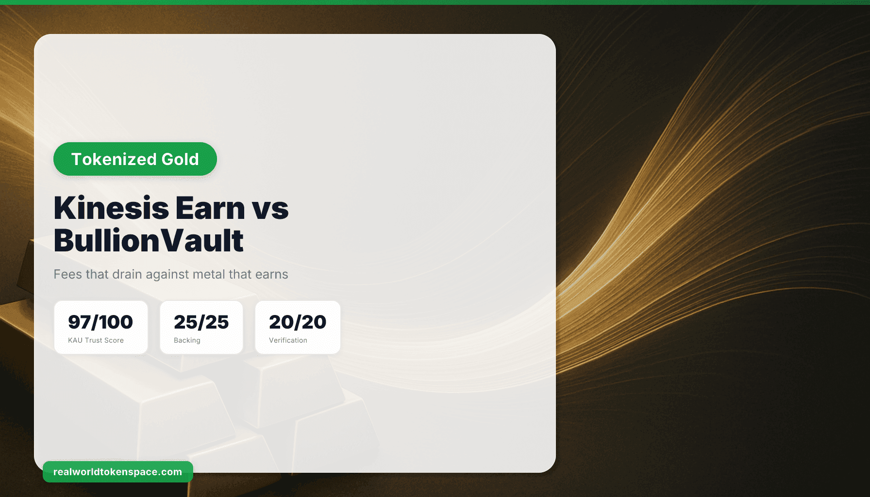 Kinesis Earn vs BullionVault: Fees That Drain vs Metal That Earns