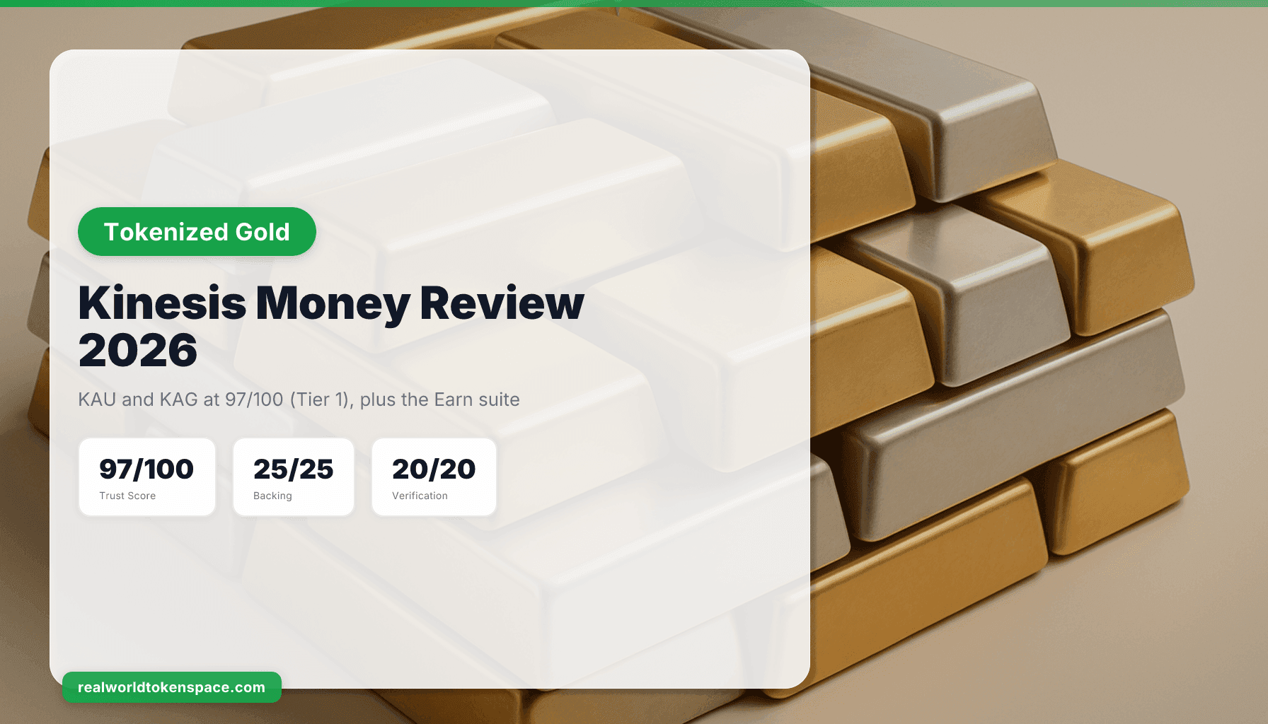 Kinesis Money Review 2026: KAU and KAG at 97/100, Plus the New Earn Suite