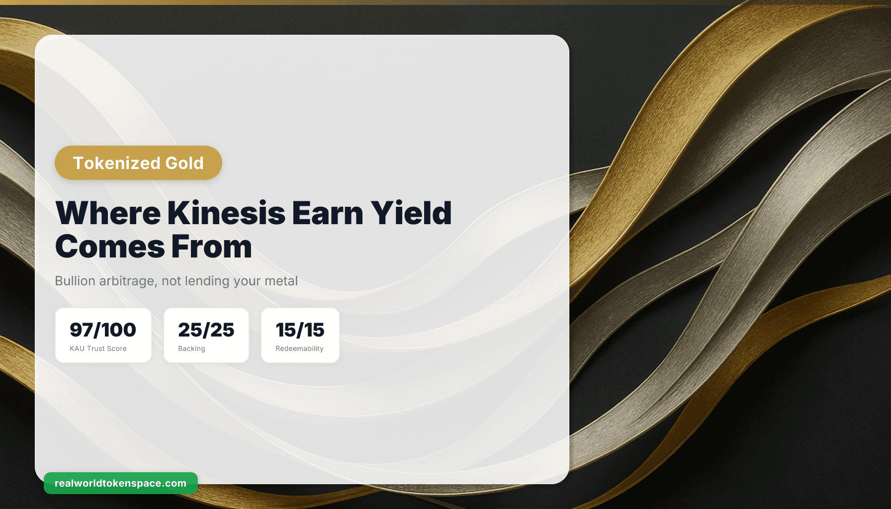 How Does Kinesis Earn Make Money? Where the Yield on KAU and KAG Actually Comes From