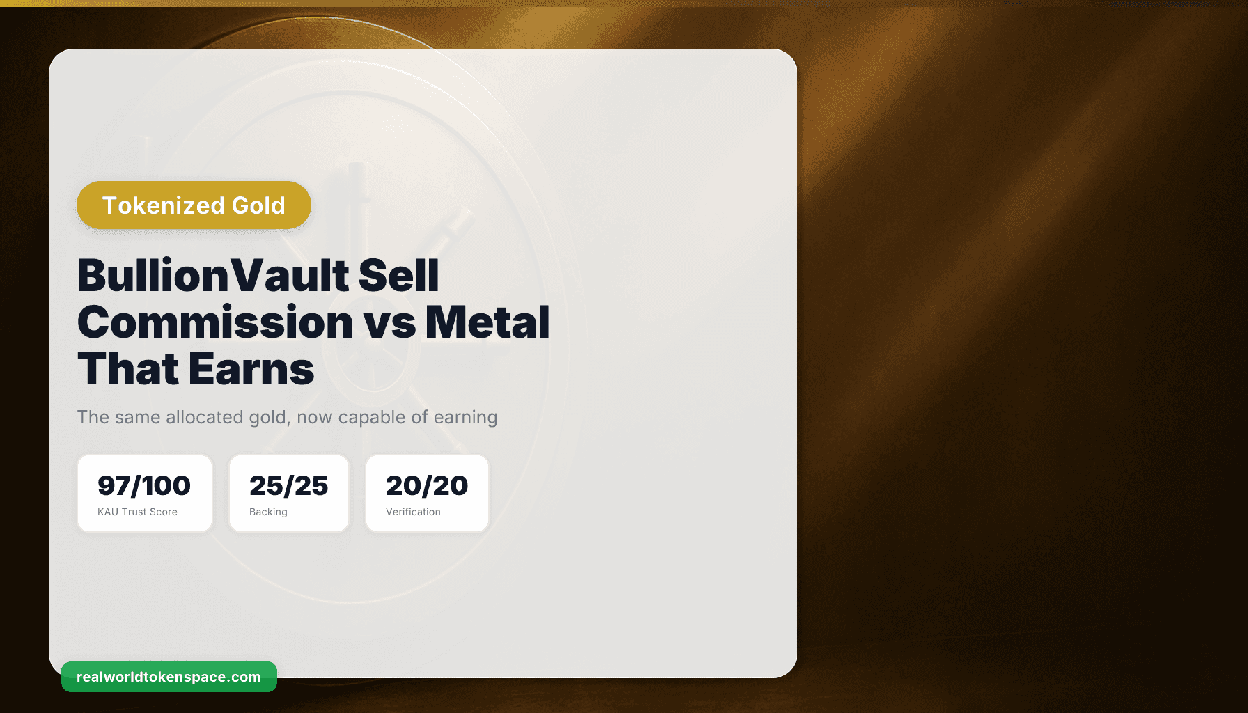 BullionVault Sell Commission vs Metal That Earns: Switching to Kinesis