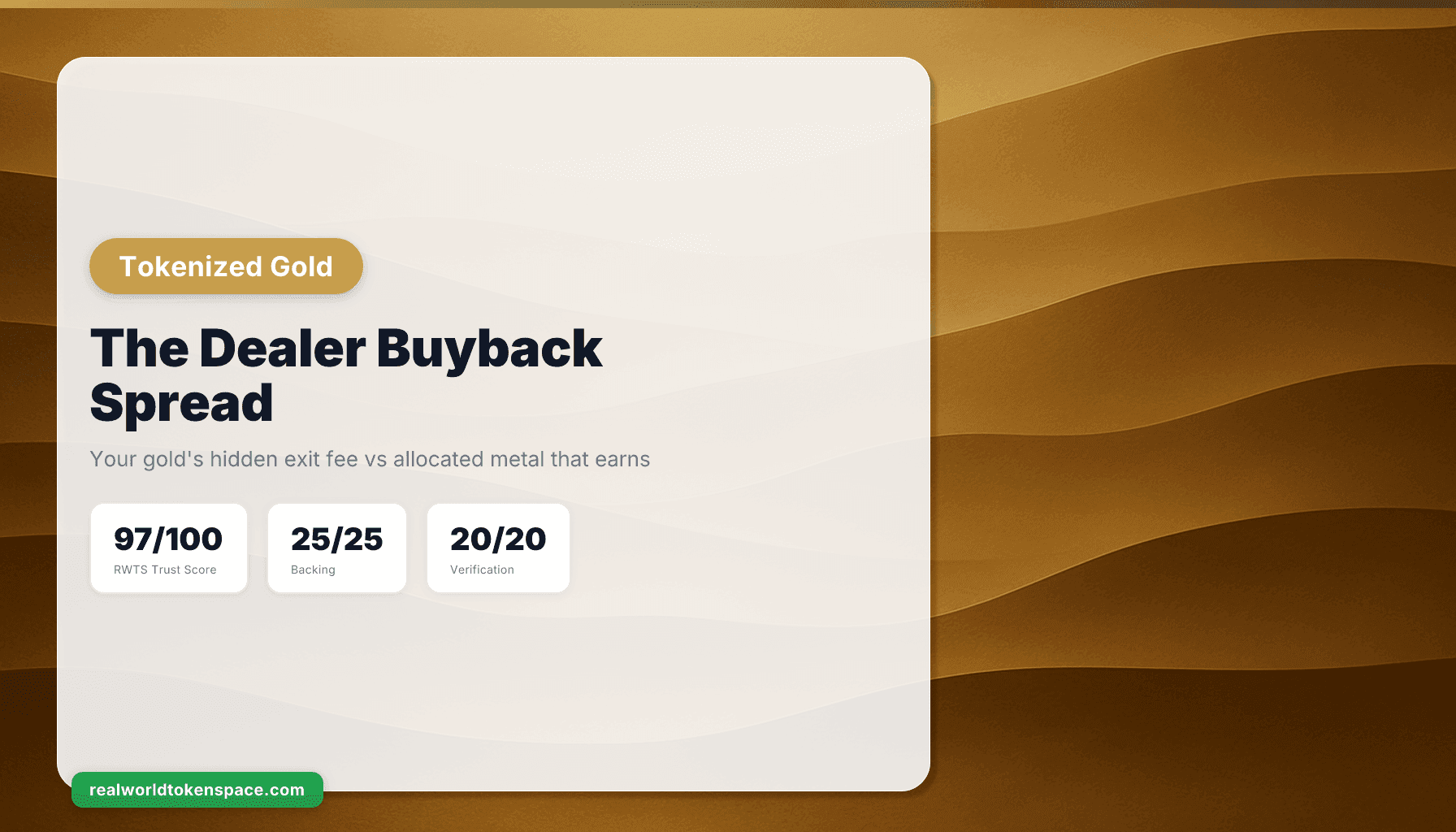 The Gold Dealer Buyback Price Trap: Switching Dealer-Held Bullion to KAU That Earns