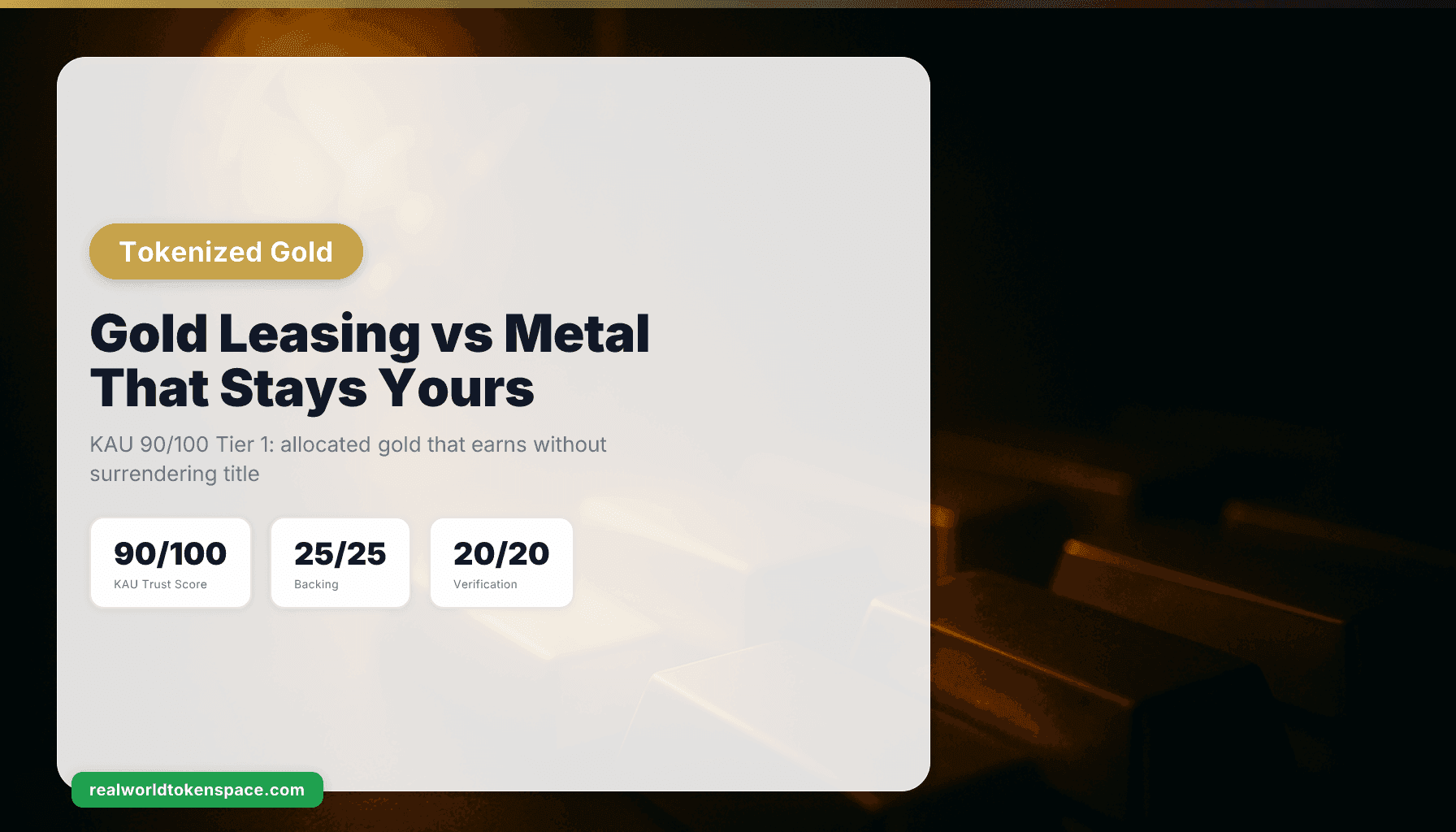 Gold Leasing Program vs Allocated Metal That Earns: Switching to Kinesis